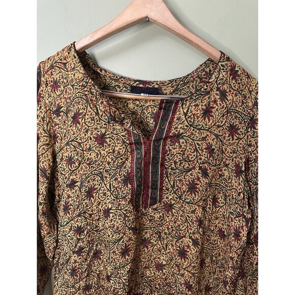 LAMIS MODE Silk Kaftan Size 44 Beautiful Lightweight VGC Boho Coverall Dress - Picture 2 of 9